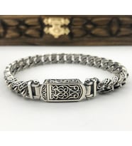925 Ayar Gümüş El İşi Gurmet Erkek Bileklik