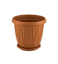 Omnipazar SY-5704 5 litre Plastik Ürgüp Saksı Takımı No 4  (KAHVE)