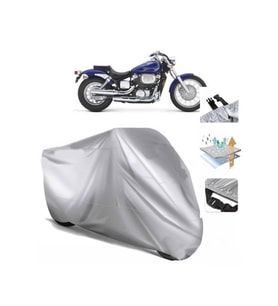 Honda Shadow Spirit 750  Arka Çanta (bağlantı Tokalı) Uyumlu SolarBlock  Motosiklet Brandası Örtüsü (Siyah)