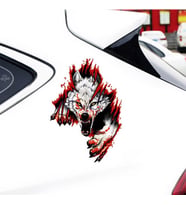 Kızgın Kurt Araba Yapıştırması Sticker 20 Cm 1 Adet
