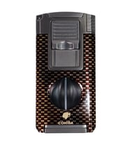 Cohiba Çift Torch Pürmüz Siyah Karbon Desenli Puro Çakmağı - TR9046