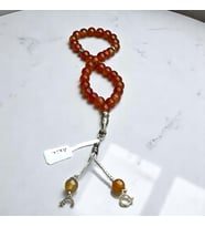 Akik Doğaltaş Tesbih Bordo 30 CM