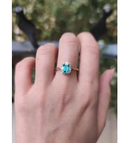 Jena Green Topaz Pırlanta Yüzük AK-1350