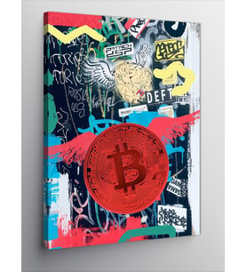 Kanvas Tablo Bitcoin Temalı