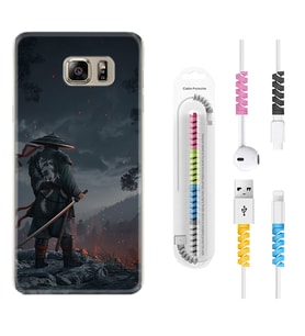 Samsung S7 Edge S20 Fe Plus Ultra S21 S22 Kılıf Kablo Koruma Spiral Silikon Warrior 1653