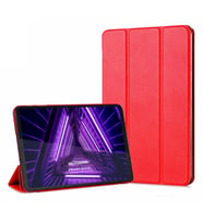 Microsonic Lenovo Tab M10 Plus 3.Nesil 10.6`` Kılıf (TB-125F-TB-128F) Slim Translucent Back Smart Cover Kırmızı