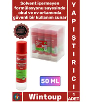 #Yapıştırıcı Ofis Okul Kağıt Hobi Su Bazlı Şeffaf Solvent İçermez Yıkanabilir Sıvı Yapıştırıcı 50 ML