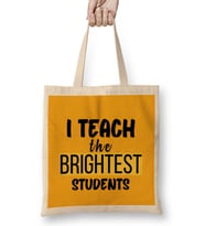 Teacher Gift-Learning Inspire-Science Student School Inspirational KIDS WOMEN Men Bez Çanta Uzun Saplı