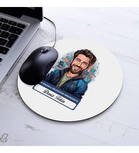 Kişiye Özel Hediye Karikatürlü En İyi Erkek Bilgisayar Programcısı Mousepad