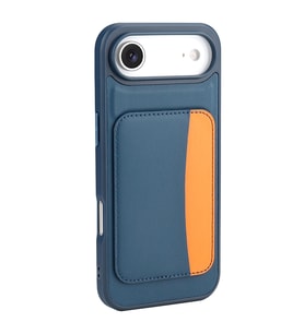 Apple iPhone 17 Air Uyumlu Kılıf Kartlıklı Zore X-Kart Silikon Kapak (Lacivert)
