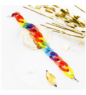 Renkli Akrilik Kadın Candy Halhal (Karışık)