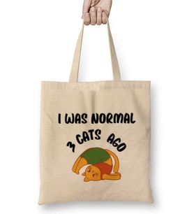 Funny Cat Lover Gifts For Women Men Kids Bez Çanta Uzun Saplı