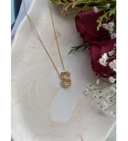 Unisex Gold Balon S Harf Hediye Kolye