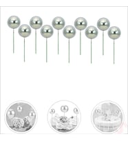 Çubuklu SüSLeme Topu, 2cm x 10 adet - Gümüş (STD)