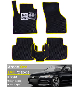 AUDİ A6 (2012-2018) Uyumlu EVA Paspas Tam Set–Araca Özel,Su Geçirmez,Hızlı ve Kolay Montaj