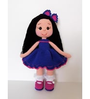 Saks Mavisi Fatoş Bebek Amigurumi Organik Oyuncak