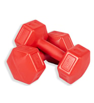 ECGSPOR 3 KG Dambıl Seti Fitness ve Ağırlık Seti Kırmızı