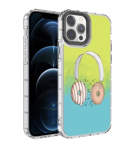 iPhone 13 Pro Max Kılıf Renkli Desenli Sert Silikon Korn Kılıf NO14