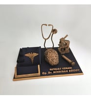 Kişiye Özel Patoloji Doktoru Masa İsimliği Kartvizitlik - Laboratuvar & Atama Tebrik Hediyesi
