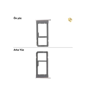 Samsung Galaxy S7 Sim İç Yuvası Çiftli Altın Çiftli sim yuvası ikili sim tepsisi çiftli sim aparatı dual sim çekmecesi