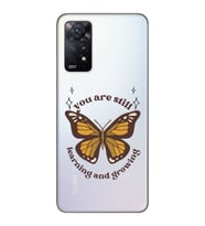 Redmi Note 12 Pro 4G Uyumlu Kelebek Desenli Şeffaf Telefon Kılıfı