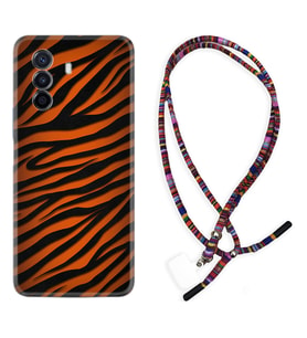 Huawei Nova Y70 Y90 Nova 9 SE  Kılıf Boyun Asklı Rasta Silikon Leopar Yeni 1676
