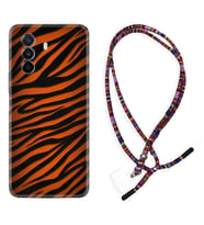 Huawei Nova Y70 Y90 Nova 9 SE  Kılıf Boyun Asklı Rasta Silikon Leopar Yeni 1676