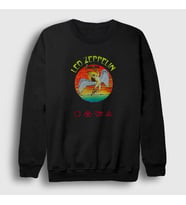 Presmono Unisex Siyah Swan Led Zeppelin Sweatshirt 96793tt