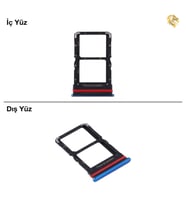 Xiaomi Mi 10 Lite Uyumlu Sim İç Yuvası Çiftli Mavi Sim Kart Tepsisi Sim Kızağı Sim Çekmecesi