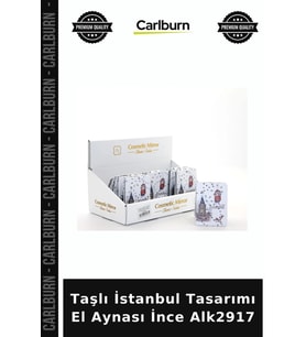 Özel Üretim Hediyelik Şık Taşlı İstanbul Tasarımı El Aynası İnce Alk2917