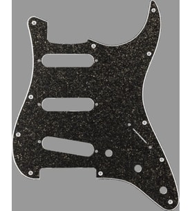 Fender Hybrid Glass Glitter Stratocaster Dark Gray Sparkle Pickguard
