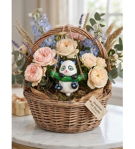 Sallanan Panda Biblo / Askılı Dekoratif Figür