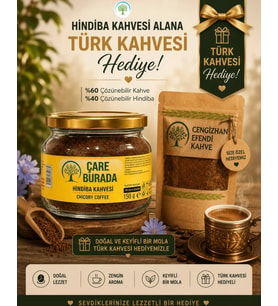 ÇareBurada Hindiba Kahvesi 150 g - Yumuşak İçim & Dengeli Aroma + TÜRK KAHVESİ HEDİYE