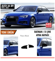 Audi A4 B9 Batman Yarasa Ayna Kapağı Piano Black / 2016-2021