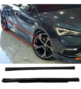 Seat Leon Mk4 Aero Yan Marşpiyel Seti Plastik Mat Siyah 2020+