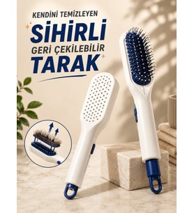KENDİNİ TEMİZLEYEN SİHİRLİ GERİ ÇEKİLEBİLİR TARAK