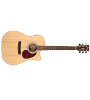 Cort MR710FNS Elektro Akustik Gitar - Natürel Satin (Profesyonel) Masif Ladin Kapak, Dreadnought Kasa, Fishman Presys EQ, Doğal ve Dengeli Akustik Tonlar