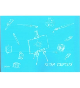PAPİRÜS PP. KAPAK TEL DİKİŞLİ 24X34cm 30 YP. RESİM DEFTERİ - TEKLİ