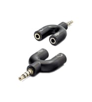 Hadron HN4612K 3.5mm Kulaklık Mikrofon Ayırıcı Y Kablo - Tam Siyah