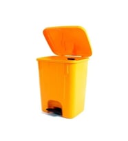 Omnipazar SY-4255 40 lt Köşeli Pedallı Plastik Çöp Kovası (İç Kovasız)