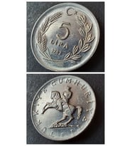 1982 alüminyum 5 lira ÇİL eski yabancı madeni para - 3996366411b3e2fb1a (Çok Renkli)
