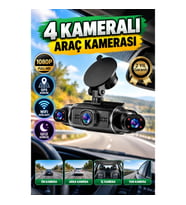 4 Kameralı 1080P Araç Kayıt Sistemi – GPS, WiFi, G Sensör ve Gece Görüş