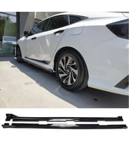 Honda Civic Fc5 Gc400 Yan Marşpiyel Seti Mat Siyah Plastik 2 Adet 2016 2017 2018 2019 2020 2021