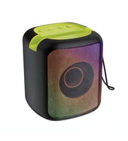 Mini Taşınabilir Bluetooth Hoparlör RGB Işıklı Kablosuz Speaker USB TF Kart TWS Destekli Güçlü Ses (Siyah - Mint Yeşili)