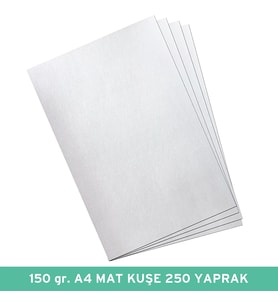 150 gr A4 Mat Kuşe Kağıt, 250 Yaprak