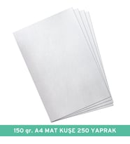 150 gr A4 Mat Kuşe Kağıt, 250 Yaprak