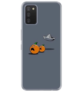 Kılıfland Samsung Galaxy A02S Kılıf Desenli Silikon Resimli Kapak Orange Escape Kılıf 1374