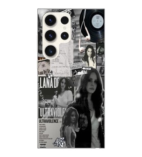 Samsung Galaxy S23 ULTRA Uyumlu Lana Del Rey Desenli Şeffaf Telefon Kılıfı