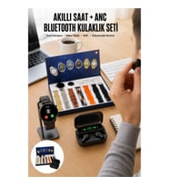 Mey İthalat® Yeni Model Akıllı Saat ve Ucuz Kaliteli Bluetooth Kulaklık Amoled Ekran Aynalı