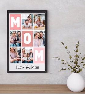 BK Gift Kişiye Özel Mom Temalı Dekoratif Ahşap Siyah Çerçeveli Tablo 40x25cm-1